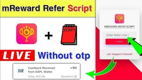 💥 mRewards App refer script || mRewards App Coin Add Script ||  || Today New Earning App 2022 ||