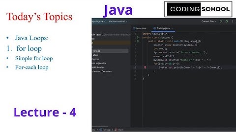 for loop and for-each loop in java with example | Lecture 4