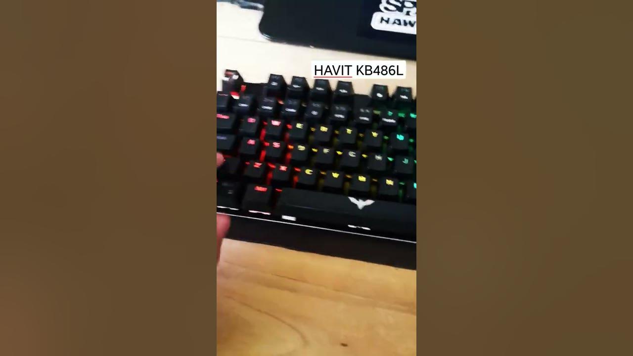 Havit KB486L - Jixian Red Switches (modded) - YouTube