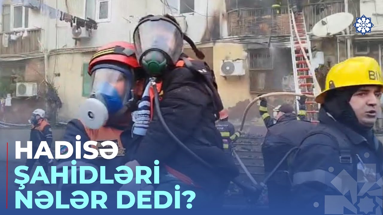 Binəqədidə yanğın, sakinlər təxliyə edilib