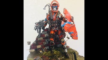 Marvel Gi Joe custom Cobra Alley Viper and 1/18 diorama