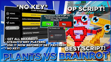 [NEW] Plant Vs Brainrot Script OP | BESST SCRIPT STEALER IN PVB, GET ALL BRAINROT/PLANTS, UNLOCK ALL