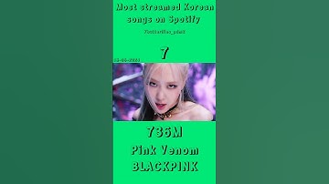Most streamed Korean songs on Spotify #bts #jimin #blackpink #myuniverse #likecrazy #kpop #btsarmy