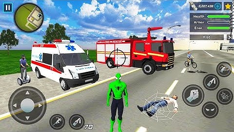 Spider Rope Hero Ninja Gangster Crime Vegas City #2 - Android Gameplay