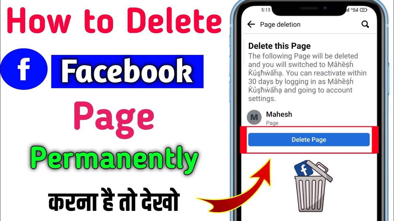 How To Delete Facebook Page Permanently 2023 | Facebook Page Delete ...