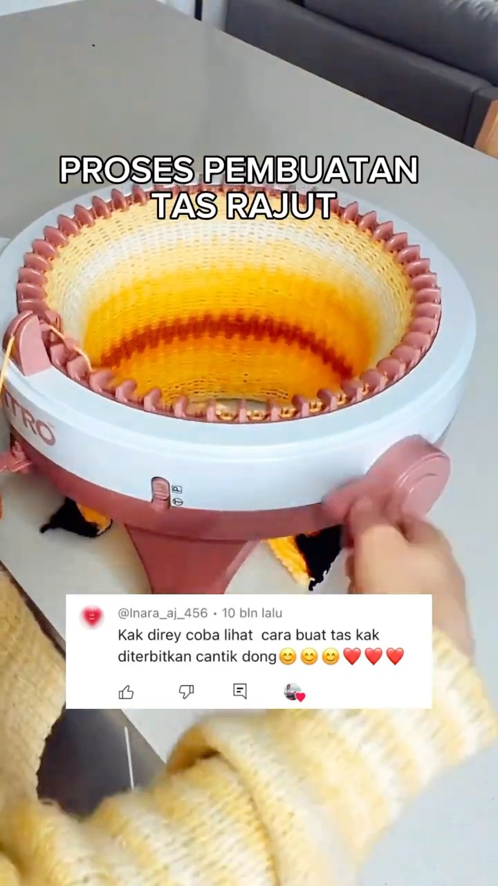 CANGGIH‼️ BIKIN TAS RAJUT PAKE MESIN