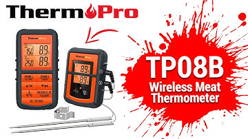 ThermoPro TP08B 500FT Wireless Meat Cooking Thermometer Setup Video