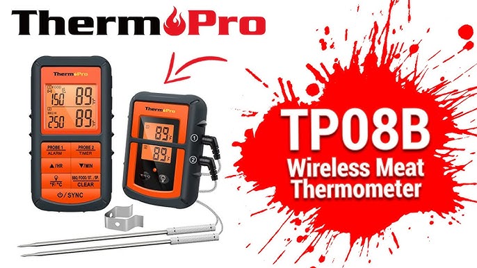 ThermoPro TP829 Super Long Range Wireless Meat Thermometer with 4 Probes  Setup Video 