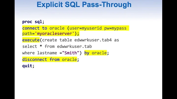 ETL with SAS - some Basics and Optimizations