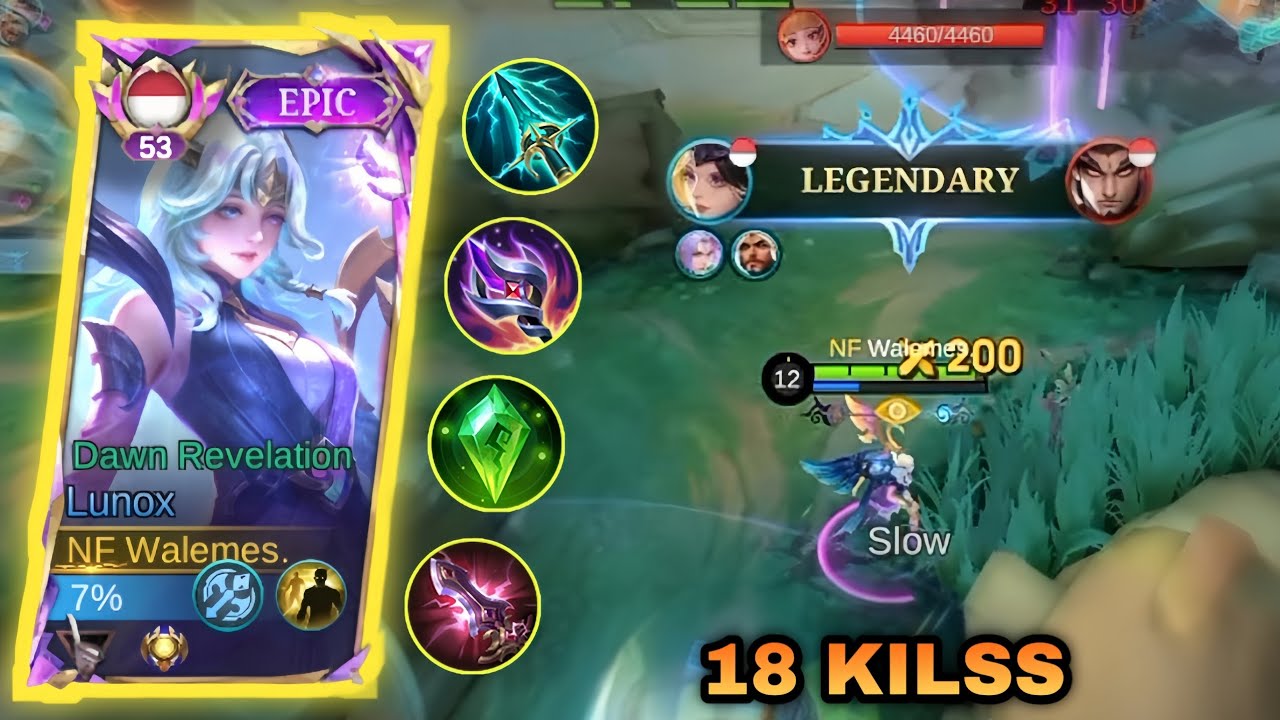 18 KILLS LUNOX AGRESSIVE GAMEPLAY | GAMEPLAY TOP GLOBAL LUNOX