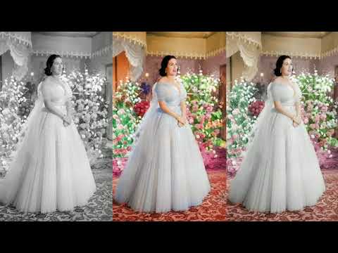 تلوين صوره قديمه للفنانه الراحله ليلى مراد