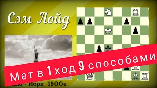 Мат в 1 ход 9 разными способами \\ Шахматная ГОЛОВОЛОМКА Лойда #chesspuzzle