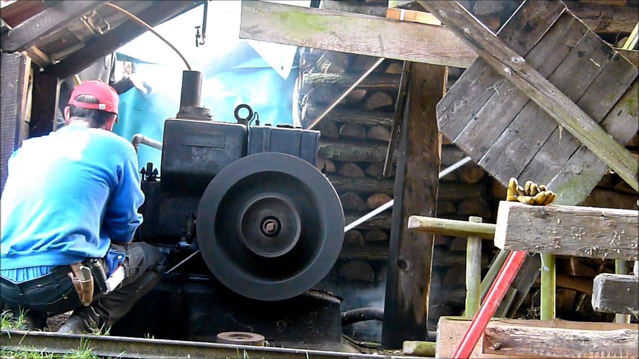 Die Michelsmühle Münchau letzte Sägemühle deutschlands mit Antrieb durch Wasserrad und Dieselmotor