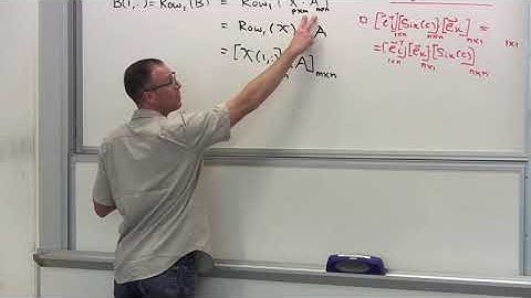 Applied Linear Algebra, Lesson 11, Video 8: Left Matrix Multiplication Via Rows