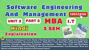 Software Engineering And Management || Unit 2 - Part 2 || MBA IT 3 SEM || Studies With NITIN #mbait