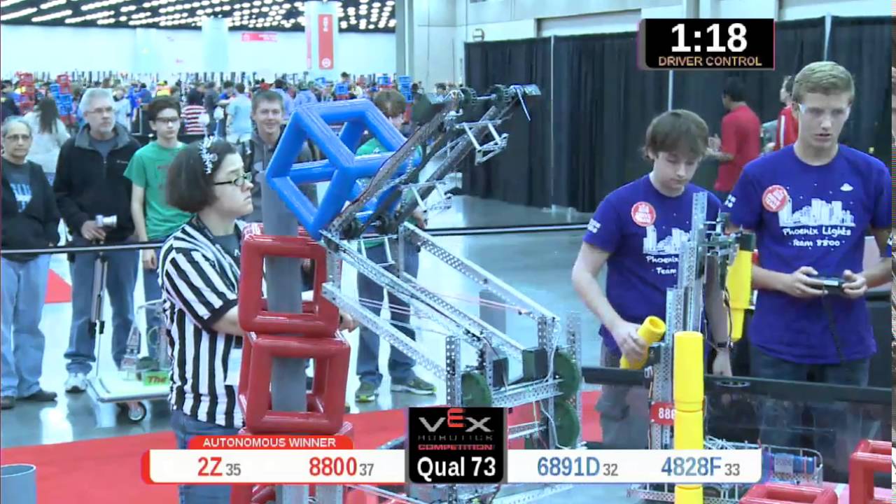 2015 VRC Engr Q73 - 2Z 8800 vs 6891D 4828F - 62 to 24 - VEX Worlds 2015 - Engineering Division