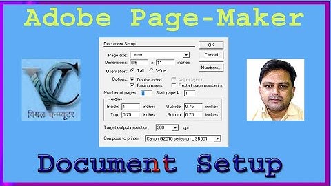 Adobe Page-Maker document setup kaise karen. Adobe Pagemaker Document setup
