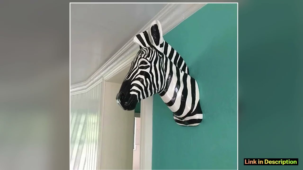 Wall Decoration Sculpture Zebra Statue Home Accessories Resin Animal Horse Christmas Room Decor