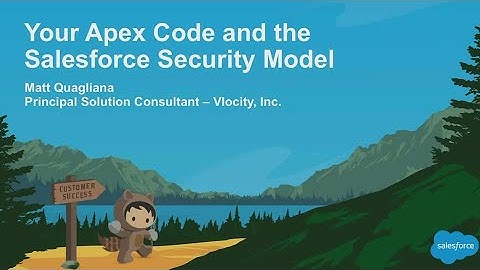 Your Apex Code and the Salesforce Security Model
