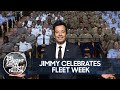 Jimmy celebrates fleet week bidens press conference jump scare  the tonight show