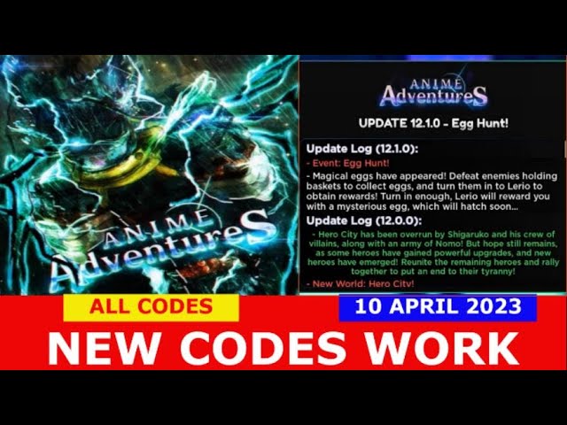 NEW UPDATE CODES* [EASTER EVENT] ALL CODES! Anime Adventures