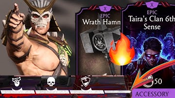 SHAO KAHN Konqueror with Tiara’s Clan 6th Sense Epic Setup MK Mobile | Elder Survivor Gameplay