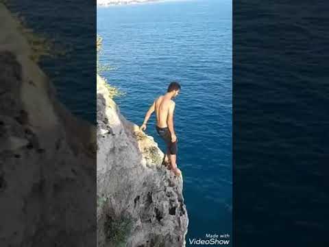 نسه نسه رعد وميثاق جنون رفيقي من اعلى صخرة انطاليا