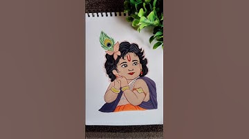 Cute Krishna Drawing🤩 #painting #krishna #viral #shorts #trending #radhakrishna #radheradhe #art