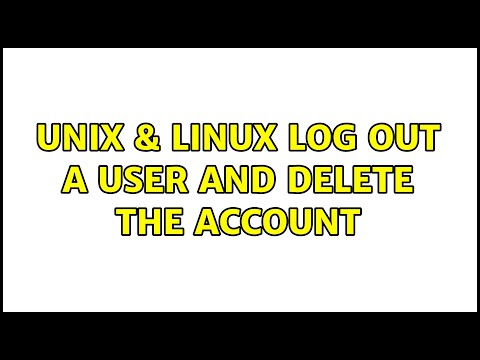 Unix & Linux: Log out a user and delete the account (5 Solutions!!)