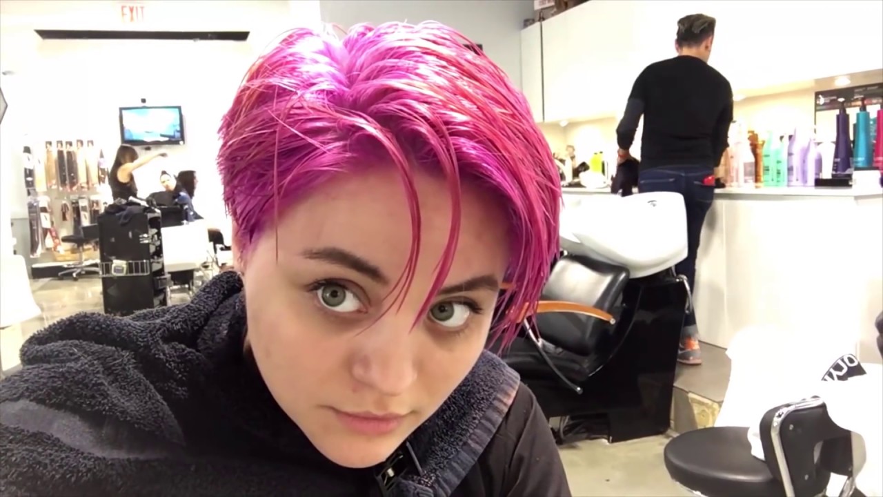 Long Black Hair to Pink Pixie Cut Transformation! Feat. Muted Alpha Behavior