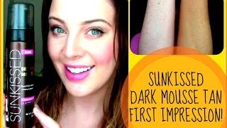 SUNKISSED Dark Self Tan Mousse First Impression Review