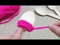 Super Easy Flower Craft Idea with Woolen - Hand Embroidery Amazing Trick - Sewing Hack - Wool Design