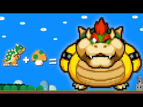 Mario: FAT Bowser vs Mario Bros. - the Giant Bowser maze | Game Animation