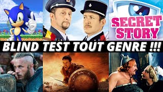 BLIND TEST TOUT GENRE / FILMS, SÉRIES, JEUX VIDÉOS, ÉMISSIONS TV, RÉPLIQUES DE FILM (50 extraits)