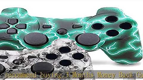 PS3 Controller 2 Pack Wireless Motion Sense Dual Vibration Upgraded Gaming Controller for Sony Play