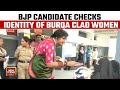 BJP's Hyderabad Candidate Madhavi Latha Checks Identity Of Burqa-Clad Women