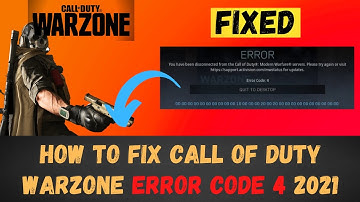 How to FIX Call of Duty Warzone Error Code 4 2021 100% Working Solution👍 | COD error code 4 fix
