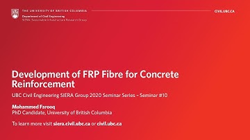 "Development of FRP Fibre for Concrete Reinforcement" with Mohammed Farooq