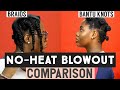 BRAIDS versus BANTU KNOTS Comparison NO-HEAT/HEATLESS BLOWOUT on Natural Hair