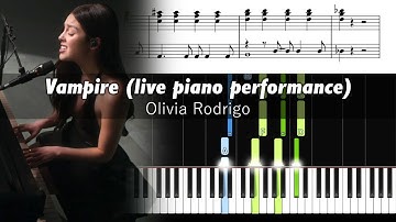 Olivia Rodrigo - vampire (live piano performance) - Accurate Piano Tutorial