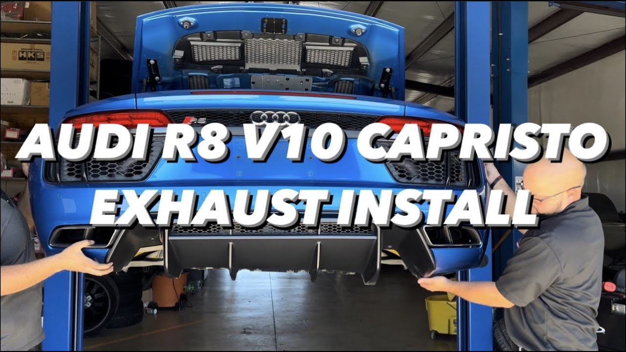 AUDI R8 V10 CAPRISTO EXHAUST INSTALL (SOUND CLIPS)