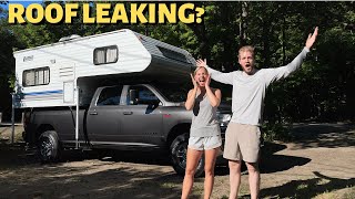 OUR ROOF HAS A LEAK! Did we make a mistake?? First Nights Living in Our Lance 815 Truck Camper