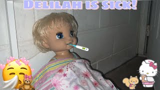 Delilah gets sick on the first day of school!~💖Kyndals baby alive💖