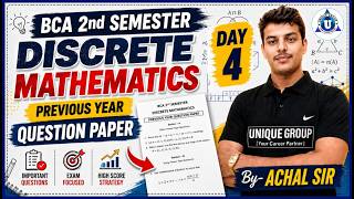 🔥Discrete Mathematics || BCA 2nd Sem || PYQ Solution 📚 || DAY-04