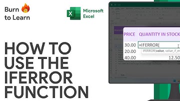 How to use the IFERROR function | Excel Tutorial