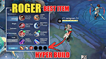 NEW ROGER BEST BUILD 2023 | BEST ITEM | Mobile Legends