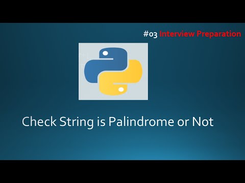 Program to check whether a string is palindrome or not || Python
