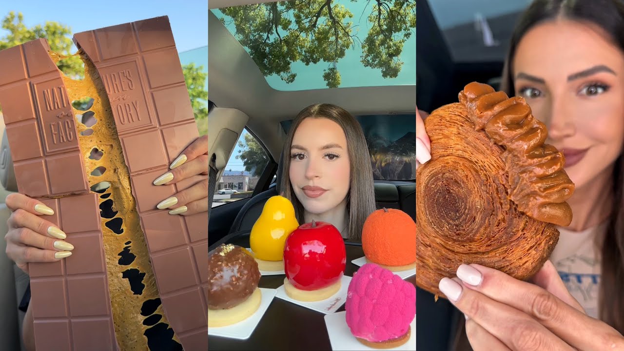 Dessert TikTok ASMR mukbang compilation! #33