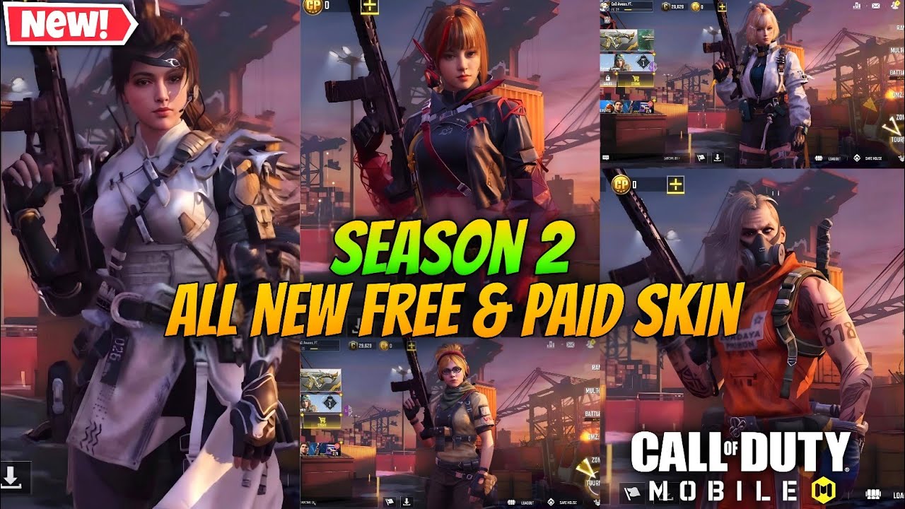 *NEW* Season 2 All New Free & Paid Character Skin 2026 | All BP ...