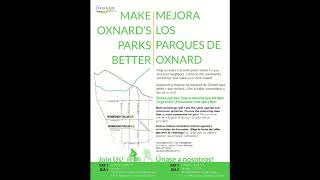 Invitation to Community Workshops: "Make Oxnard's Parks Better" Jan. 9th & 10th, 2019